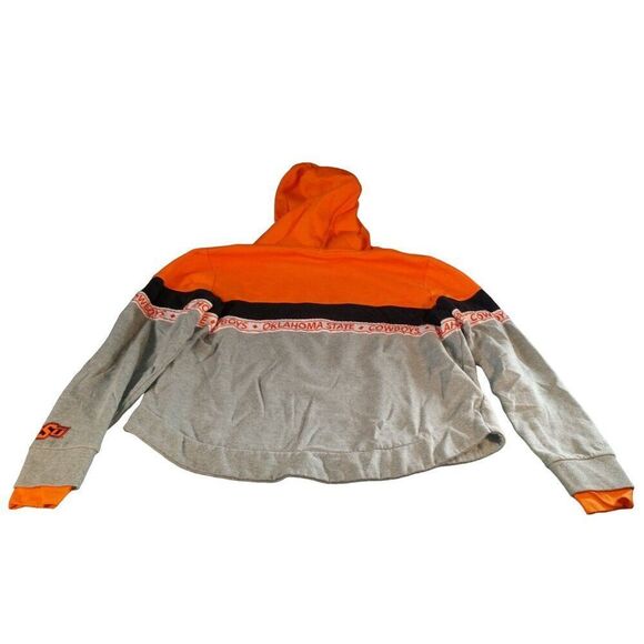 Oklahoma State Cowboys Hoodie Women Sz L Heathered Gray Orange Sportswear‎ - Picture 6 of 7
